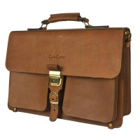 Кожаный портфель Soffranco brown (арт. 2025-31)